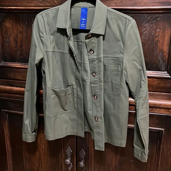 Kit & Ace navigator ride jacket in olive green twill - Picture 5 of 5